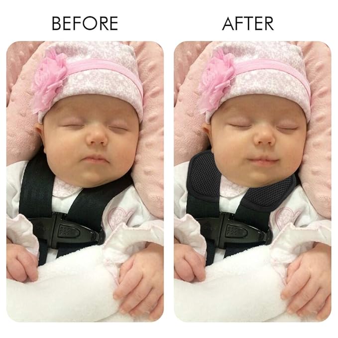 Accmor Car Seat Straps Shoulder Pads for Baby Kids, Soft Car Seat Strap Covers, Seat Belt Covers for Car Seats, Pushchair, Stroller