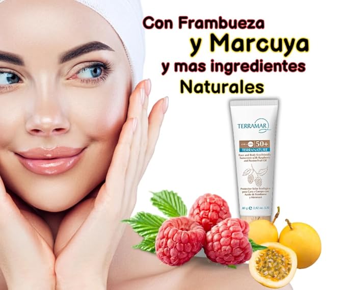Generic Protector Solar Ecológico para Cara y Cuerpo con Aceite de Frambuesa y Maracuyá 80 g / 2,82 oz. TERRANATURE de Terramar Brands