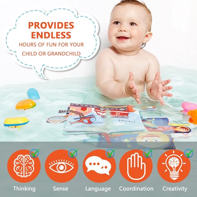 Vicloon Baby Books - 2PCS Touch & Feel Books, 6-12 Months, Transport & Space Theme, Crinkle Cloth & Soft Tummy Time Toys for Newborns