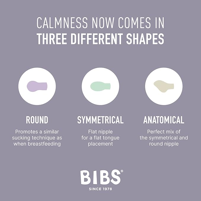 BIBS Pacifiers 0-6 Months | 3-Pack Soothers | BPA-Free Symmetrical Nipple | Made in Denmark | Ivory Try-It Collection (Ivory)