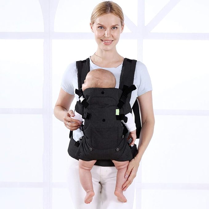 Baby Carrier Wrap,Baby Carriers Newborn to Toddler,Cozy Baby Holder Carrier Lightweight,Adjustable Baby Carriers Support for Infant 7-45lbs Girl and Boy,Front Back All Positions,Shower Gift-Black