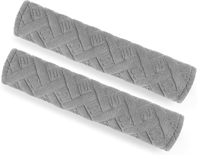surpassme Car Seat Belt Pads Covers, 2PCS Seat Belt Shoulder Strap Covers Protector to Release Stress to Your Neck and Shoulder for a Safety Driving(Grey)