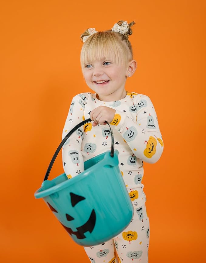 moimoln Sibling Matching 6M-8Y Soft Warm Cotton Modal Character Long Sleeve Snug-Fit Pajama Long Sleeve Sleepwear Daily