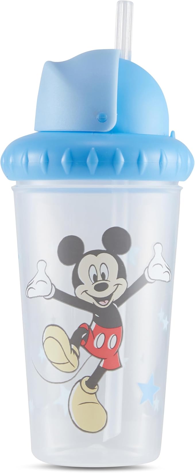 Disney Toddler Sippy Cups for Boys and Girls | 10 Ounce Sippy Cup Pack of Two with Straw and Lid | Durable Leak Proof Travel Water Bottle for Toddlers