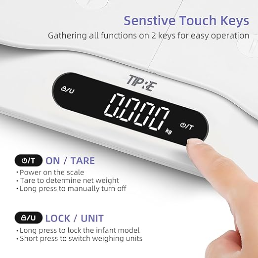 Baby Weight Scale, Infant Scale with Detachable Tray, Pet Scale for Cat Dog, Multiple Weighing Scale for Toddler, Children, Pet and Adult Auto-Rotation LED Screen, Up to 400lb/180kg