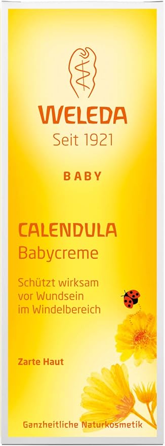 WELEDA Calendula Baby Cream - Protects Sensitive Baby Skin Against Soreness - The Ideal Care for The Diaper Area - Cares Gently & soothes Skin - Promotes Skin Regeneration - 75 ml