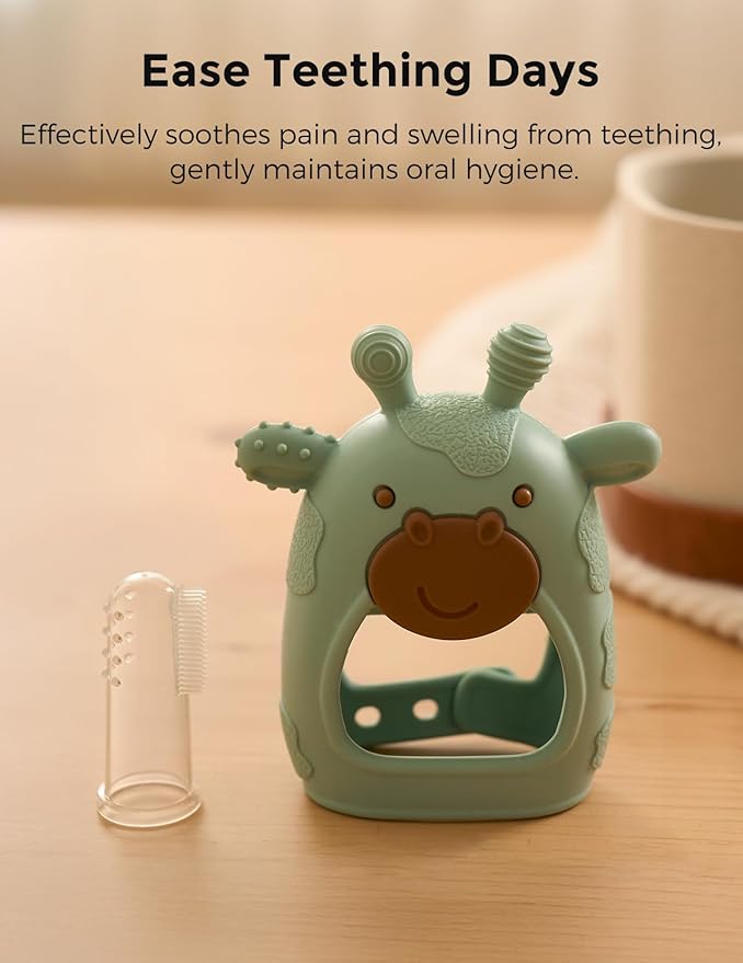 Momcozy Baby Kit, Baby Shower & Registry Essential Kit for Grooming & Cleansing Care, Includes Electric Nail File, Teether, Bath Brush, Cradle Cap Brush,Comb, Finger Toothbrush,Newborn Must-Have