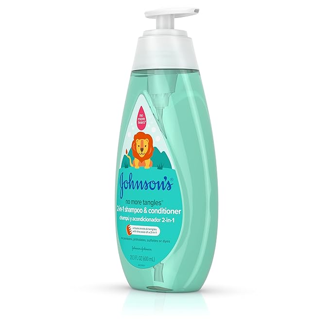 Johnson's 2-in-1 Shampoo & Conditioner, 20.3 fl. oz | Detangling Formula | For Kids | Tear-Free | Hypoallergenic