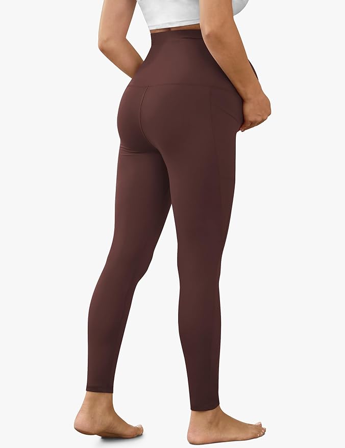 VALANDY Creamlush 2 Pack Women's Maternity Leggings with Pockets Over The Belly,Soft Comfy Active Yoga Lounge Pregnancy Pants