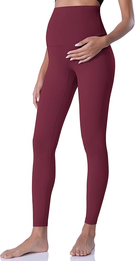 POSHDIVAH Women's Maternity Leggings Over The Belly Pregnancy Yoga Pants Active Wear Workout Leggings