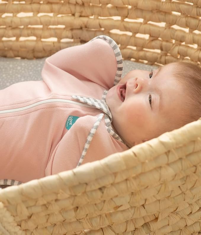 Love to Dream Swaddle UP Self-Soothing Sleep Sack 13-19 lbs., Dramatically Better Sleep, Snug Fit Calms Startle Reflex, 1.0 TOG, Dusty Pink, Medium (Pack of 2)