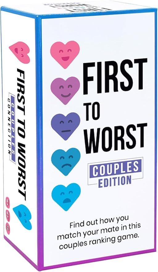 First to Worst Party Game – Couples Connection | Adult Relationship Card Game for Date Nights | Funny Ranking & Guessing Board Game for Friends, Valentine’s Day, & Gift Ideas