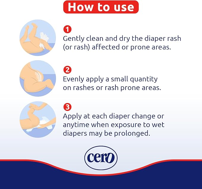 Crema Cero Diaper Rash Cream for Baby With Zinc Oxide – High-Strength Diaper Cream for Quick Relief and Protection – Hydrating and Soothing Baby Balm – 8.5 oz