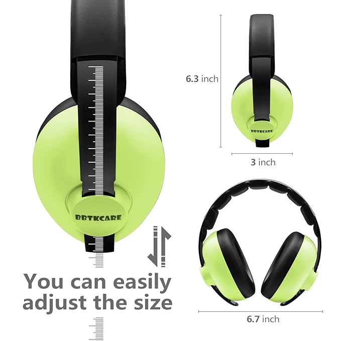 Baby Ear Protection Noise Cancelling HeadPhones for Babies for 3 Months to 3 Years (Green)
