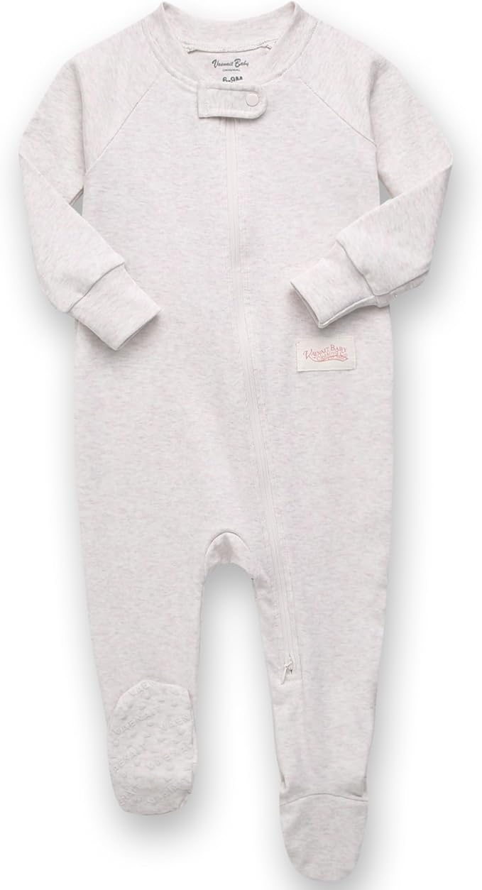VAENAIT BABY Infant Toddler Boys Girls Modal Cotton Footed Pajamas One-Piece Romper Sleep and Play 0M-2T