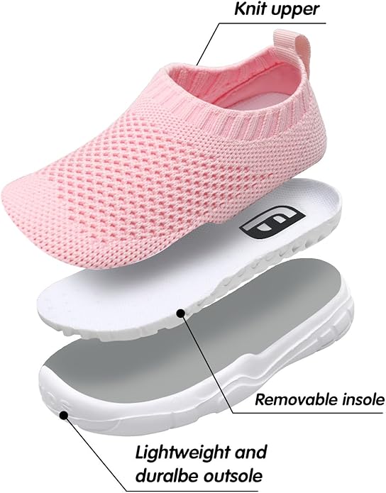 JOINFREE Toddler Boys Girls Sneaker Slip On Shoes Kids Lightweight Breathable Walking Shoes