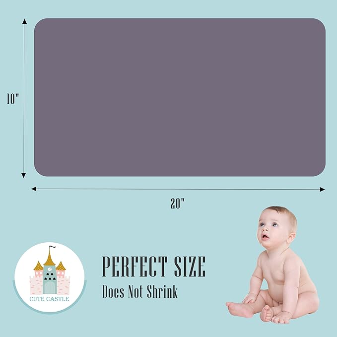 Cute Castle 24 Pack Muslin Burp Cloths for Baby - Ultra-Soft 100% Cotton Baby Washcloths - Large 20'' by 10'' Super Absorbent Milk Spit Up Rags - Burpy Cloths for Unisex, Boy, Girl - Grey