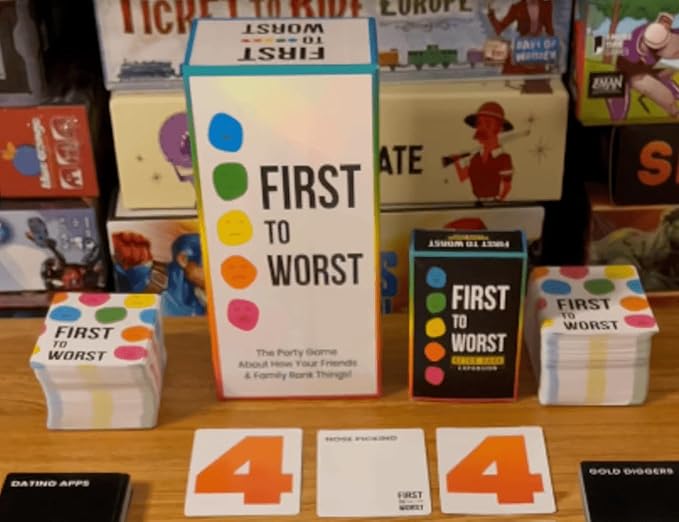 FIRST TO WORST Party Game + After Dark Set – Adult Card Game About How Your Friends and Family Rank Things | Funny Ranking & Guessing Board Game for Friends, Game Nights, Parties & Fun Gift Ideas