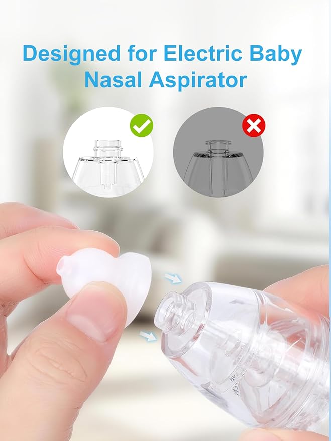 Nasal Aspirator Replacement Tips 9 Pcs, Food-Grade Silicone, Ultra-Soft Baby Nose Sucker Replacement Parts Compatible with GROWNSY, Watolt, LittleTora, HEYVALUE, Cocobela, X-Bosak