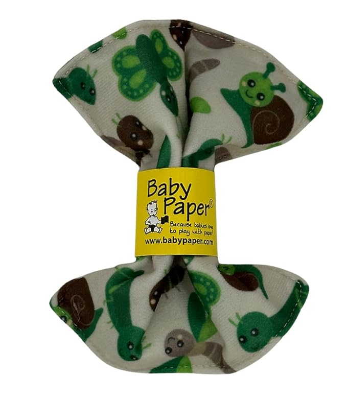 Original Baby Paper - Crinkle Teether and Sensory Toy for Babies and Infants | Critters Print | Non-Toxic, Washable | Great for Baby Showers