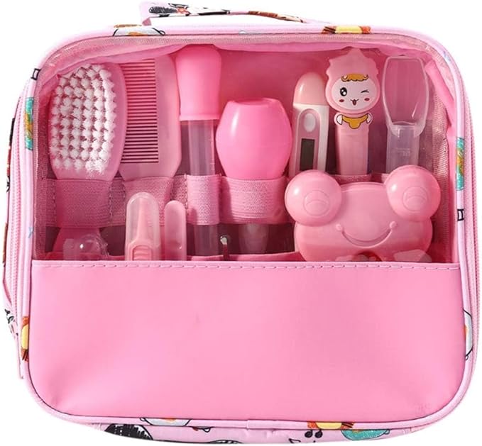 ZELINYE Baby Grooming kit Set Infant Baby Grooming Tools Newborn Manicure Set Baby Healthcare Nail Clippers Hairbrush Tool Set(13PCS)