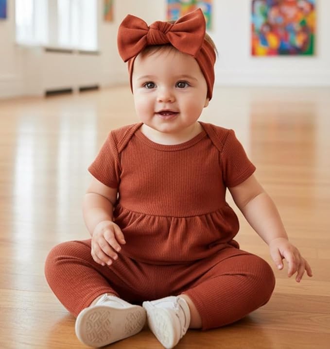 Baby Girl Headbands-Infant,Toddler Cotton Handmade Hairbands with Bows Child Hair Accessories
