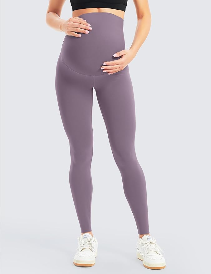 BONVIGOR Women's Maternity Leggings Over The Belly Bump Workout Full Length Leggings Running Active Yoga Pants