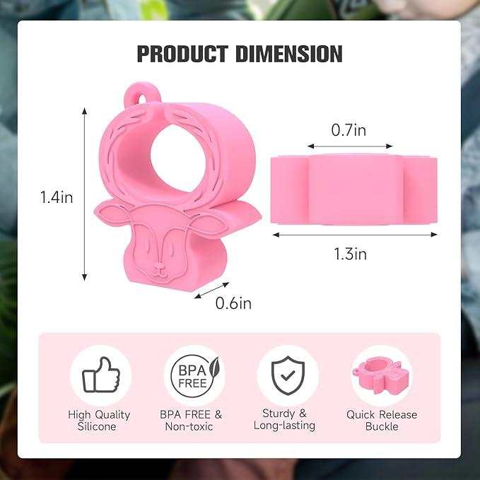 MORLIKE LIVING Silicone Buckle Release Tool, Unbuckle Assistant, Easy Buckle Release Aid for Parents and Caregivers to Unbuckle (Pink-Green)