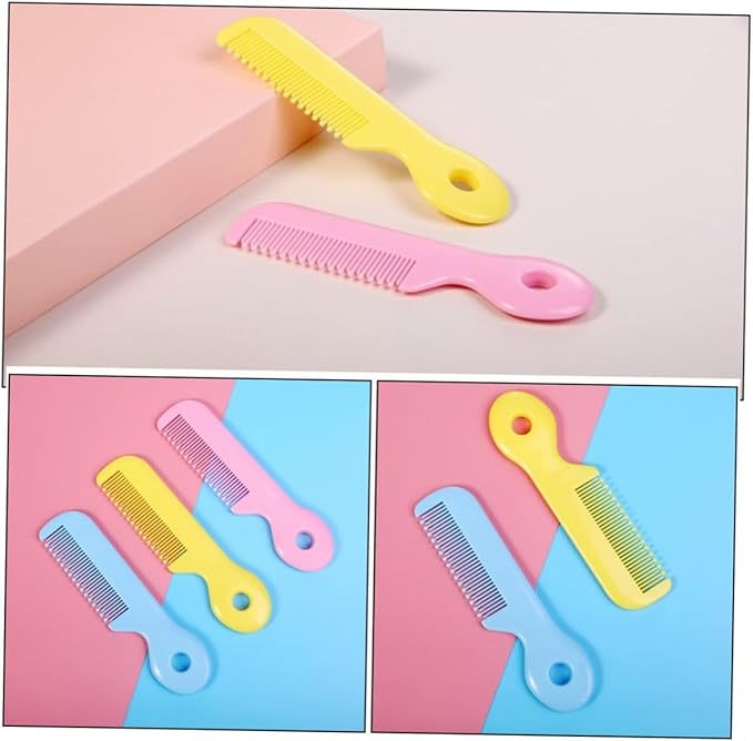 4Pcs Newborn Hair Comb Baby Comb Round Teeth Combs Wide Tooth Hair detangler for Toddler Pocket Hair Comb Baby and Child Care Products Health and Household