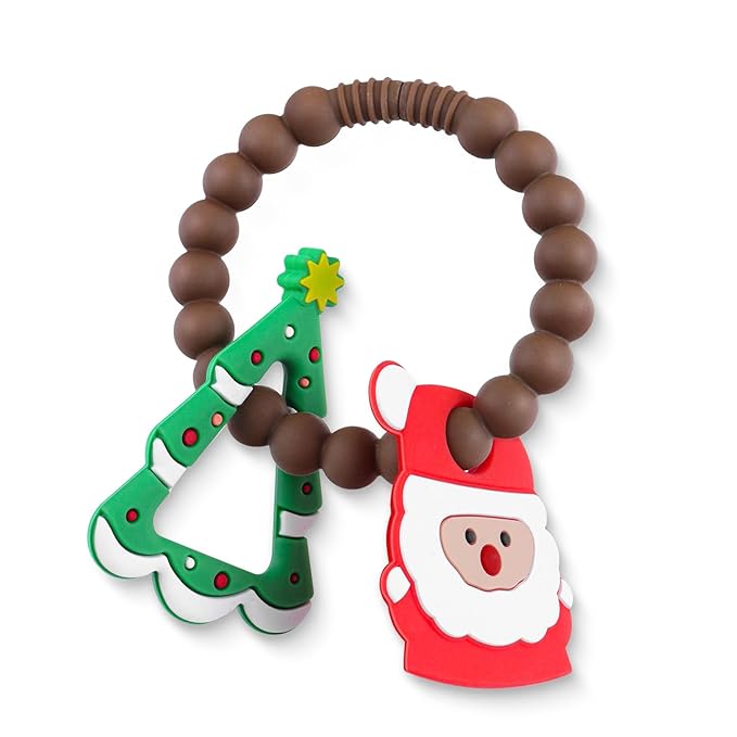 Christmas Teething Toys Christmas Teether for Christmas Stocking Stuffers Party Favors Gifts