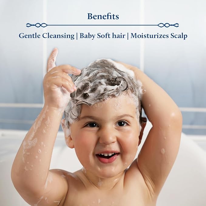Blue Nectar Baby Shampoo for Kids with Natural Ghee | No Tear Formula | Natural Baby Care Product for New Born | For 0+ Years | Mild Shampoo for Dry & Sensitive Skin (6.76 Fl Oz, 14 Herbs)