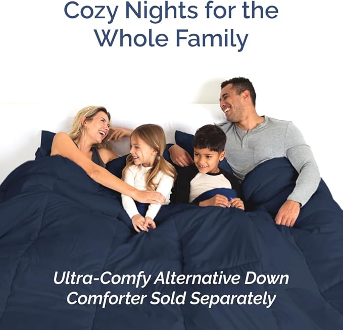 Full XL Size 4 Piece Sheet Set - Comfy Breathable & Cooling Bed Sheets Set - Hotel Luxury Bedding for Women, Men, Kids, Teens, Boys & Girls - Deep Pockets, Soft, Wrinkle Free - Oeko-Tex - Navy Blue