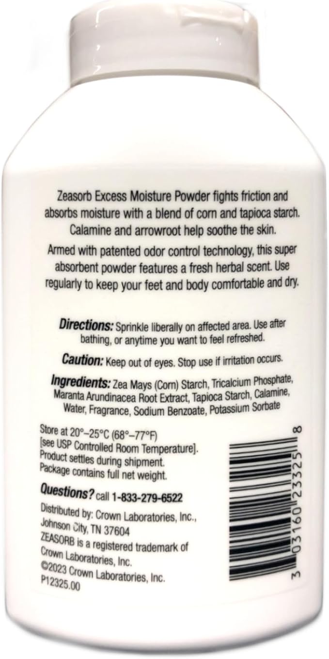 Zeasorb Prevention Super Absorbent Powder, Foot Care, 2.5-Ounce Bottles (Pack of 2)