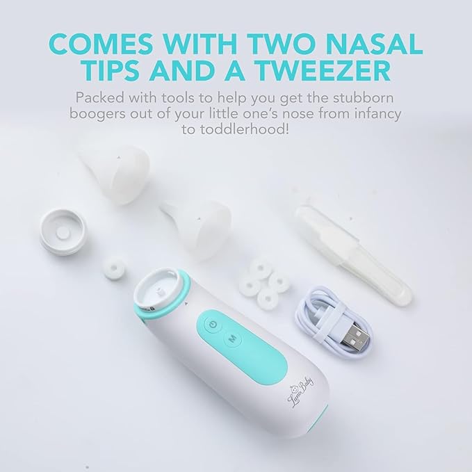 Electric Baby Nasal Aspirator - Nose Sucker Machine for Newborn Infants Toddlers Kids Adults - Automatic Booger Snot Vacuum Cleaner with Adjustable Suction Levels for Mucus Removal