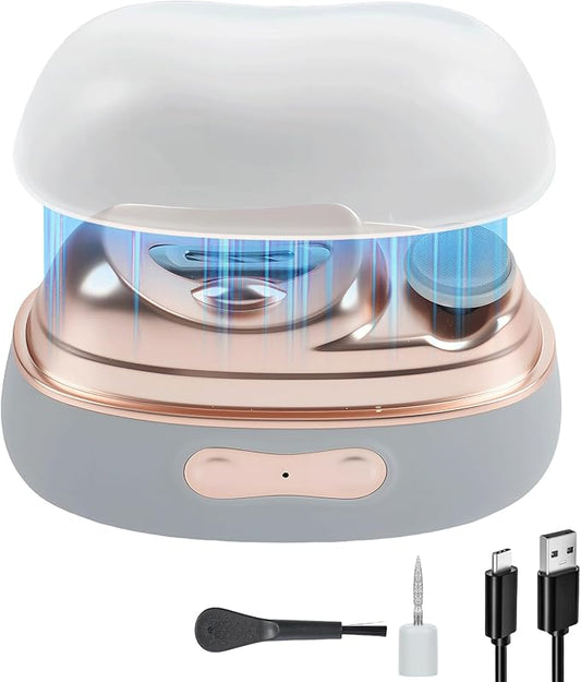 2026 Electric Nail Clipper with LED Light & 2 Speeds, New 2 in 1 Electric Nail Trimmer with Nail Clip Storage, 3 in 1 Design, USB Rechargeable Automatic Nail Clipper for Babies, Seniors and Adults