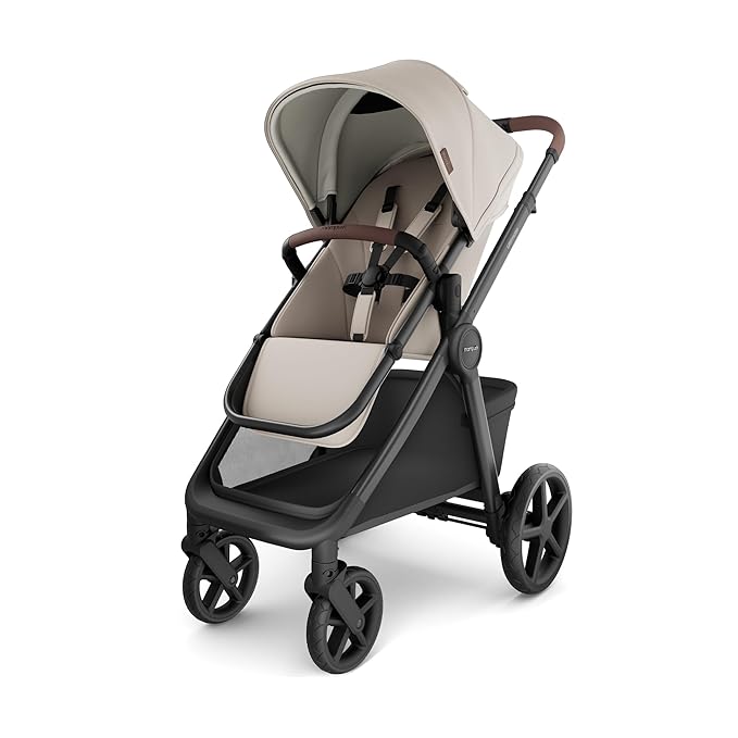 Mompush Ultimate 3 Full Size Baby Stroller from Newborn to 50 lbs - All-Terrain Large Wheels with Full Suspension, Reversible & Extendable Seat for Growing Kids, One-Second Compact Fold