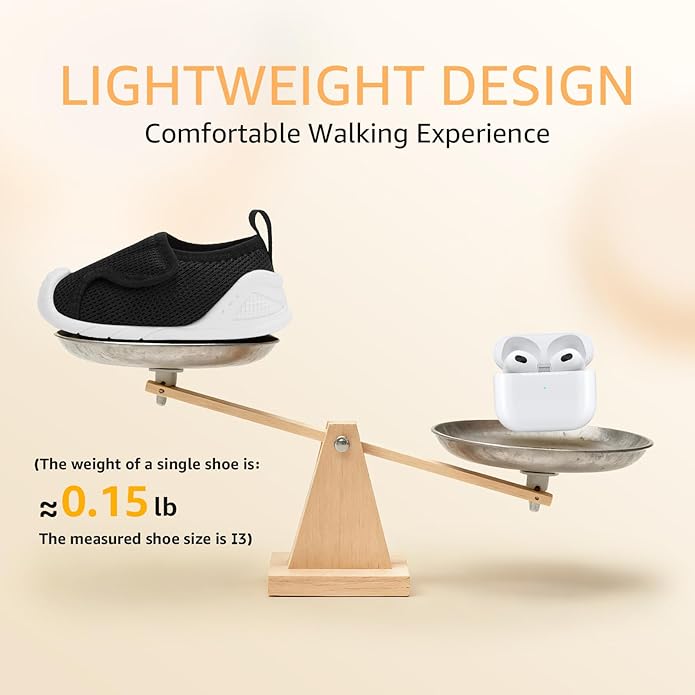 Baby Boys Girls First Walking Shoes Wide Toe Box Infant Sneakers Lightweight Breathable Slip On Barefoot Shoes
