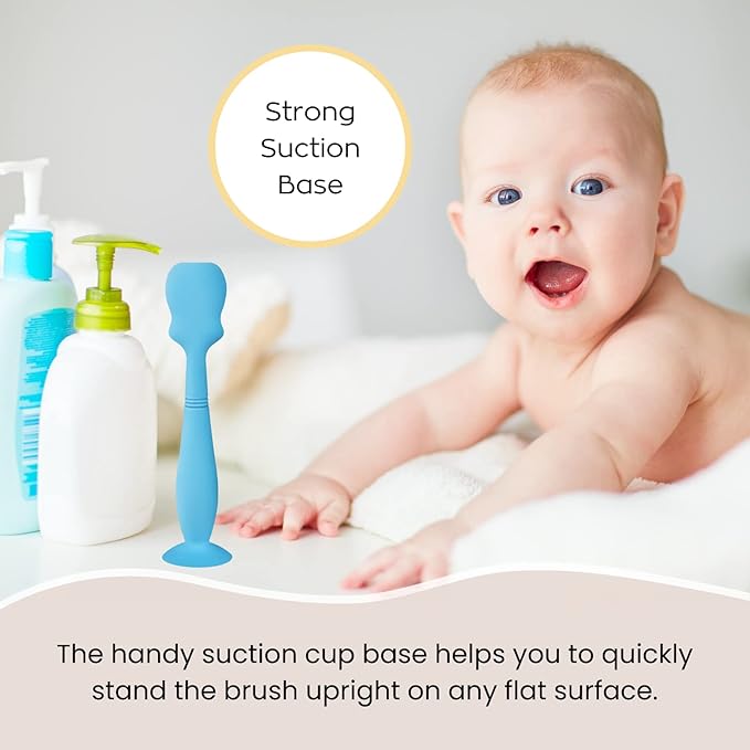 3 Pack Baby Diaper Cream Brush, Diaper Cream Spatula Applicator Silicone Baby Butt Paste Spatula for Babies, Newborn (3Pack, Gray/White/Blue)