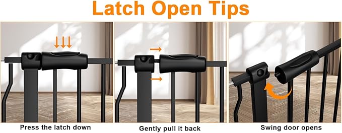 HOOEN 30" Tall Extra Wide Baby Gates 67 to 71.5 Inch Large Long Pressure Mounted Dog Gate for Doorways Stairs Child Safety Gates Tension Baby Gate Indoor Walk Through Gate for Kids or Pets