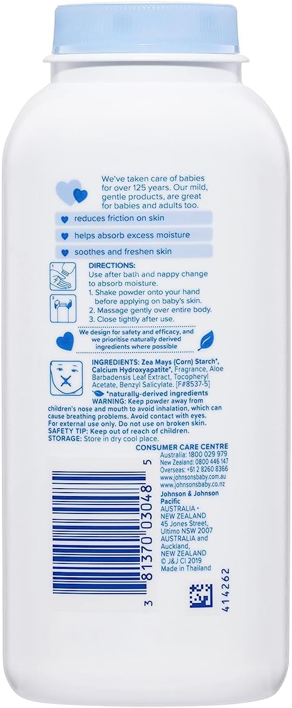 Johnson's Baby Powder, Hypoallergenic, For Delicate Skin | Paraben-Free | Dye-Free | 1.5 oz | Pack of 2
