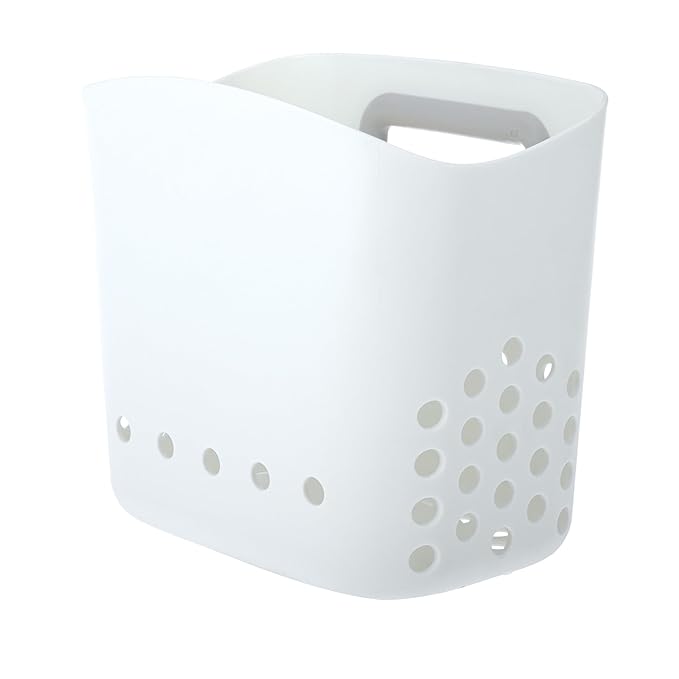 Nuby Tub Toy Caddy - Bath Toy Storage Organizer with Non-Slip Tray - Quick-Dry Design and Handle for Easy Scooping - Keeps Bathroom Floors Clean