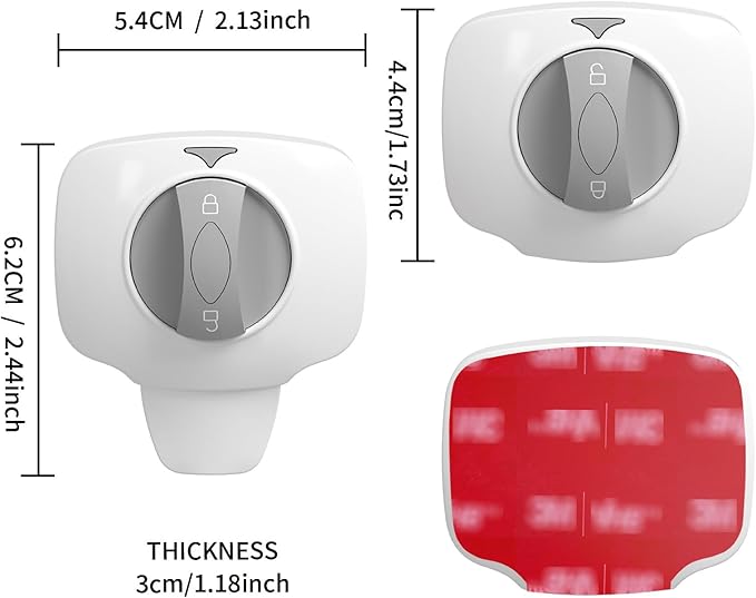 Oven Lock Child Safety Baby Proof Oven Door Lock for Toddlers Heat-resistant Adhesive no Tools Need or Drill (White-2Pcs)