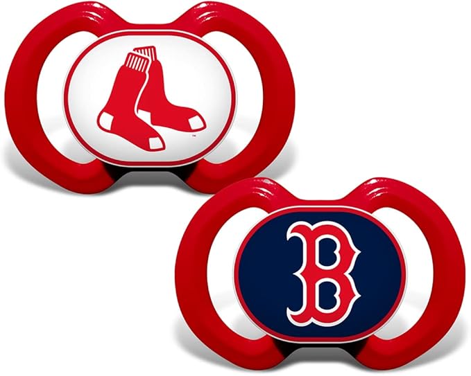 BabyFanatic Pacifier 2-Pack - MLB Boston Red Sox - Officially Licensed League Gear