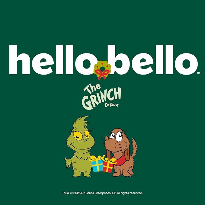 Hello Bello Diapers, Size 3 (14-24 lbs) Dr. Seuss Baby Grinch - 25 Count of Premium Disposable Baby Diapers, Hypoallergenic with Soft, Cloth-Like Feel