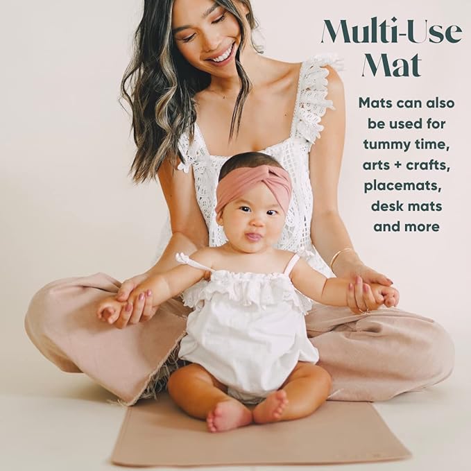 Ava + Oliver Vegan Leather Baby Changing Mat (16 X 30 in) - Multipurpose Wipeable and Portable Diaper Mat - Foldable for Travel (Pink Scallop)