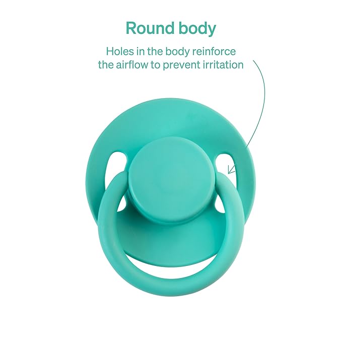 Symmetrical Pacifier by LoveNoobs, 4 Pack, Pacifiers 0-6 Months, Baby Starter Kit, Newborn Silicone Dummy, Orthodontic, Teething Soothers, Newborn Gift