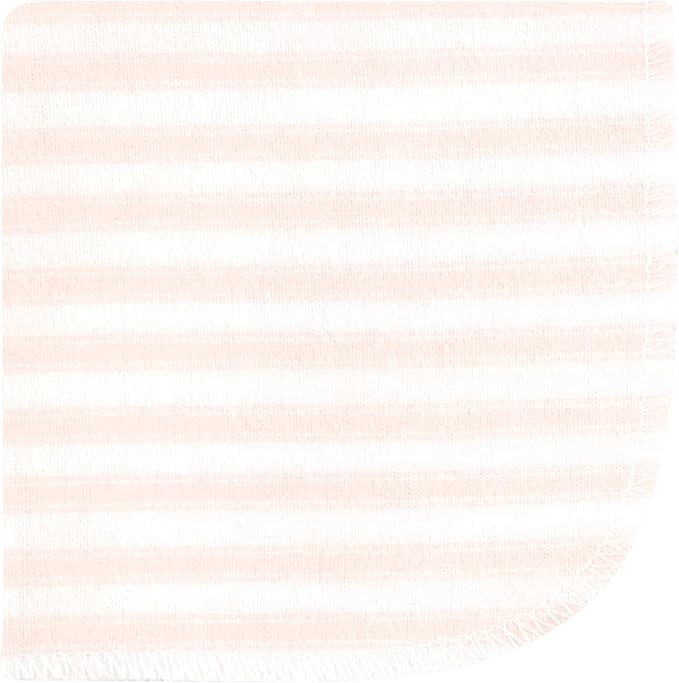 Hudson Baby Unisex Baby Flannel Cotton Washcloths, Pink Dainty Floral 12 Pack, One Size