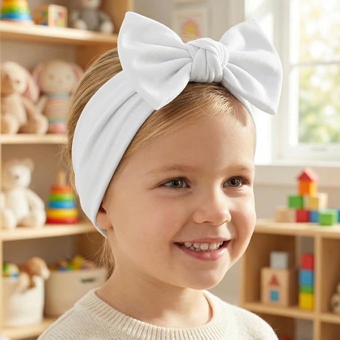 Baby Girl Headbands-Infant,Toddler Cotton Handmade Hairbands with Bows Child Hair Accessories