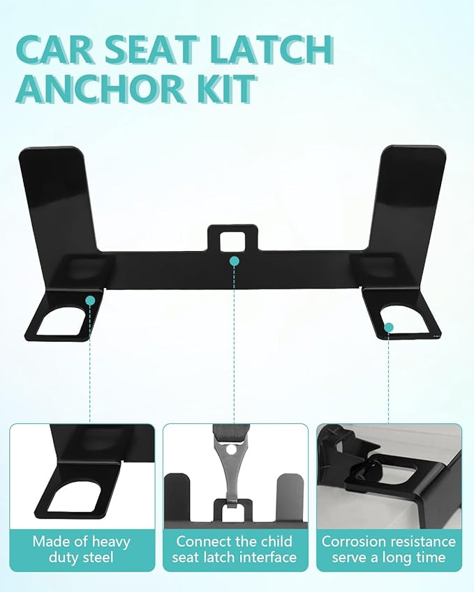 Car Seat Latch Anchor Child Safety Seat Tether Kit Steel ISOFIX Latch Adapter for ISOFIX Interface Restraint Anchor Mounting Kit