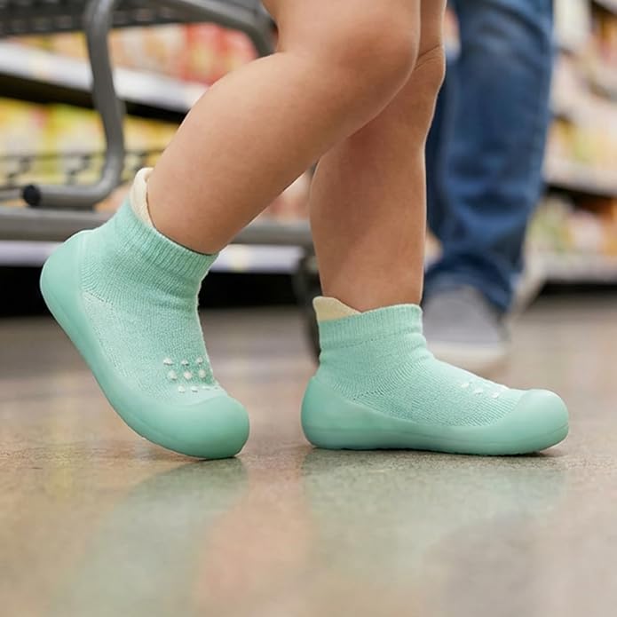 Baby Sock Shoes Toddler Walking Shoes Infant Non-Slip Slippers with Soft Rubber Sole Baby Boys Girls Sneakers